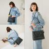 imageBERLINER BAGS Vintage Leather Shoulder Bag Marbella Crossbody Handbag for Women  BrownDark Grey M