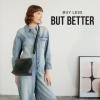 imageBERLINER BAGS Vintage Leather Shoulder Bag Marbella Crossbody Handbag for Women  BrownDark Grey S