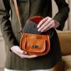 imageBerliner Bags Vintage Genuine Leather Shoulder Bag Valencia Small Purses for Women Crossbody Bag  Brown