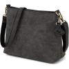 imageBERLINER BAGS Vintage Leather Shoulder Bag Marbella Crossbody Handbag for Women  BrownDark Grey S