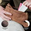 imageBERLINER BAGS Vintage Genuine Leather Makeup Bag Anna Cosmetic Bag for Purse Travel and Cosmetics Pouch with Zipper for Women  BrownCamel