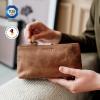 imageBERLINER BAGS Vintage Genuine Leather Makeup Bag Anna Cosmetic Bag for Purse Travel and Cosmetics Pouch with Zipper for Women  BrownCamel
