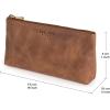 imageBERLINER BAGS Vintage Genuine Leather Makeup Bag Anna Cosmetic Bag for Purse Travel and Cosmetics Pouch with Zipper for Women  BrownCamel