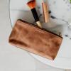 imageBERLINER BAGS Vintage Genuine Leather Makeup Bag Anna Cosmetic Bag for Purse Travel and Cosmetics Pouch with Zipper for Women  BrownCamel