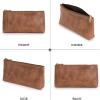 imageBERLINER BAGS Vintage Genuine Leather Makeup Bag Anna Cosmetic Bag for Purse Travel and Cosmetics Pouch with Zipper for Women  BrownCamel