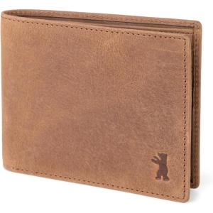 imageBERLINER BAGS Vintage Genuine Leather Wallet for Men Brooklyn RFID Blocking Bifold Front Pocket Slim Wallet 10 Card Holder 2 Bills Compartment 1 Gift Box  Brown