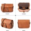 imageBerliner Bags Vintage Genuine Leather Shoulder Bag Malta Crossbody Bag Small Purse for Women  Brown