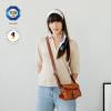 imageBerliner Bags Vintage Genuine Leather Shoulder Bag Malta Crossbody Bag Small Purse for Women  Brown