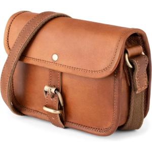imageBerliner Bags Vintage Genuine Leather Shoulder Bag Malta Crossbody Bag Small Purse for Women  Brown