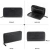 imageBERLINER BAGS Vintage Genuine Leather Wallet Margo RFID Blocking Credit Card Holder Slim Womens Wallet Zip Around Wallet for 13 Cards and ID window Bills Coins  BrownDark Grey