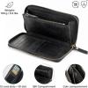 imageBERLINER BAGS Vintage Genuine Leather Wallet Margo RFID Blocking Credit Card Holder Slim Womens Wallet Zip Around Wallet for 13 Cards and ID window Bills Coins  BrownDark Grey