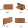 imageBERLINER BAGS Vintage Genuine Leather Wallet Margo RFID Blocking Credit Card Holder Slim Womens Wallet Zip Around Wallet for 13 Cards and ID window Bills Coins  BrownCamel