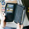 imageBERLINER BAGS Vintage Genuine Leather Wallet Margo RFID Blocking Credit Card Holder Slim Womens Wallet Zip Around Wallet for 13 Cards and ID window Bills Coins  BrownDark Grey