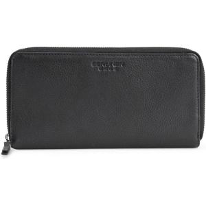 imageBERLINER BAGS Vintage Genuine Leather Wallet Margo RFID Blocking Credit Card Holder Slim Womens Wallet Zip Around Wallet for 13 Cards and ID window Bills Coins  BrownBlack