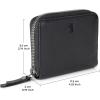 imageBERLINER BAGS Vintage Genuine Leather Small Wallet for Women Palermo Card Holder ID Window Mini Bifold Wallet for Cash RFID Blocking with Zipped Coin Pocket  BrownBlack