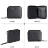 imageBERLINER BAGS Vintage Genuine Leather Small Wallet for Women Palermo Card Holder ID Window Mini Bifold Wallet for Cash RFID Blocking with Zipped Coin Pocket  BrownBlack
