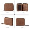 imageBERLINER BAGS Vintage Genuine Leather Small Wallet for Women Palermo Card Holder ID Window Mini Bifold Wallet for Cash RFID Blocking with Zipped Coin Pocket  BrownCamel