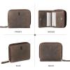 imageBERLINER BAGS Vintage Genuine Leather Small Wallet for Women Sara Card Holder Mini Bifold Wallet for Cash RFID Blocking with Zipped Coin Pocket  Brown