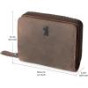 imageBERLINER BAGS Vintage Genuine Leather Small Wallet for Women Sara Card Holder Mini Bifold Wallet for Cash RFID Blocking with Zipped Coin Pocket  Brown