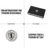 imageBerliner Bags Premium Genuine Leather Wallet Lyon RFID Blocking Credit Card Holder Clutch Purses for Women Zip Around Wallet for 15 Cards and ID window Bills Coins  BlackBlack Emboss