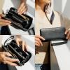 imageBerliner Bags Premium Genuine Leather Wallet Lyon RFID Blocking Credit Card Holder Clutch Purses for Women Zip Around Wallet for 15 Cards and ID window Bills Coins  BlackBlack Silver Antique
