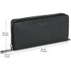 imageBerliner Bags Premium Genuine Leather Wallet Lyon RFID Blocking Credit Card Holder Clutch Purses for Women Zip Around Wallet for 15 Cards and ID window Bills Coins  BlackBlack Emboss