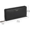 imageBerliner Bags Premium Genuine Leather Wallet Lyon RFID Blocking Credit Card Holder Clutch Purses for Women Zip Around Wallet for 15 Cards and ID window Bills Coins  BlackBlack Silver Antique
