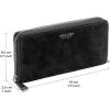 imageBerliner Bags Premium Genuine Leather Wallet Lyon RFID Blocking Credit Card Holder Clutch Purses for Women Zip Around Wallet for 15 Cards and ID window Bills Coins  BlackBlack Suede