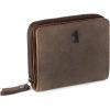 imageBERLINER BAGS Vintage Genuine Leather Small Wallet for Women Sara Card Holder Mini Bifold Wallet for Cash RFID Blocking with Zipped Coin Pocket  Brown
