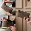 imageBERLINER BAGS Vintage Genuine Leather Makeup Bag Anna Cosmetic Bag for Purse Travel and Cosmetics Pouch with Zipper for Women  BrownEspresso
