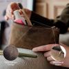 imageBERLINER BAGS Vintage Genuine Leather Makeup Bag Anna Cosmetic Bag for Purse Travel and Cosmetics Pouch with Zipper for Women  BrownEspresso