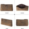 imageBERLINER BAGS Vintage Genuine Leather Makeup Bag Anna Cosmetic Bag for Purse Travel and Cosmetics Pouch with Zipper for Women  BrownEspresso