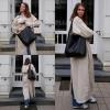 imageBERLINER BAGS Premium Genuine Leather Tote Bag Atlanta Shoulder Bag Hobo Bag for WomenBlack