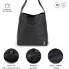 imageBERLINER BAGS Premium Genuine Leather Tote Bag Atlanta Shoulder Bag Hobo Bag for WomenBlack