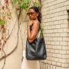 imageBERLINER BAGS Premium Genuine Leather Tote Bag Atlanta Shoulder Bag Hobo Bag for WomenBlack Emboss