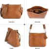 imageBERLINER BAGS Vintage Genuine Leather Shoulder Bag Marbella S Small Crossbody Purse for WomenBrown