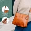 imageBERLINER BAGS Vintage Genuine Leather Shoulder Bag Marbella S Small Crossbody Purse for WomenBrown