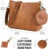 imageBERLINER BAGS Vintage Genuine Leather Shoulder Bag Marbella S Small Crossbody Purse for WomenBrown