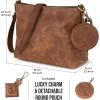 imageBERLINER BAGS Vintage Genuine Leather Shoulder Bag Marbella S Small Crossbody Purse for WomenCamel