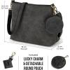 imageBERLINER BAGS Vintage Genuine Leather Shoulder Bag Marbella S Small Crossbody Purse for WomenDark Grey