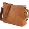 imageBERLINER BAGS Vintage Genuine Leather Shoulder Bag Marbella S Small Crossbody Purse for WomenBrown