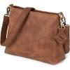imageBERLINER BAGS Vintage Genuine Leather Shoulder Bag Marbella S Small Crossbody Purse for WomenCamel