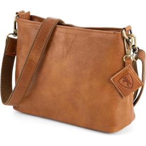 imageBERLINER BAGS Vintage Genuine Leather Shoulder Bag Marbella S Small Crossbody Purse for WomenBrown