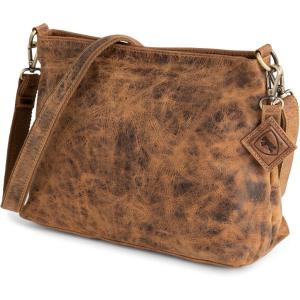 imageBERLINER BAGS Vintage Genuine Leather Shoulder Bag Marbella S Small Crossbody Purse for WomenWalnut