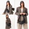 imageBERLINER BAGS Premium Genuine Leather Crescent Bag Luna Crossbody Bags for Women Travel Sling BagBlack