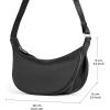 imageBERLINER BAGS Premium Genuine Leather Crescent Bag Luna Crossbody Bags for Women Travel Sling BagBlack