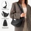 imageBERLINER BAGS Premium Genuine Leather Crescent Bag Luna Crossbody Bags for Women Travel Sling BagBlack