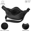 imageBERLINER BAGS Premium Genuine Leather Crescent Bag Luna Crossbody Bags for Women Travel Sling BagBlack