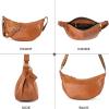 imageBERLINER BAGS Premium Genuine Leather Crescent Bag Luna Crossbody Bags for Women Travel Sling BagBrown