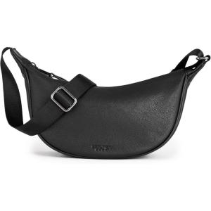 imageBERLINER BAGS Premium Genuine Leather Crescent Bag Luna Crossbody Bags for Women Travel Sling BagBlack
